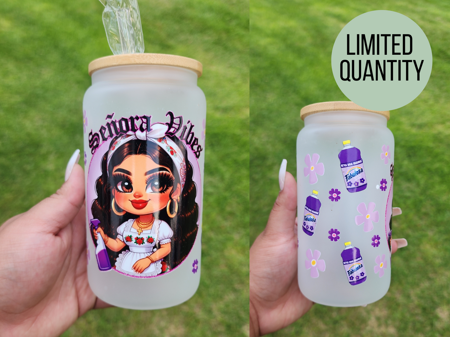 Senora Vibes Frosted 16oz Glass Can
