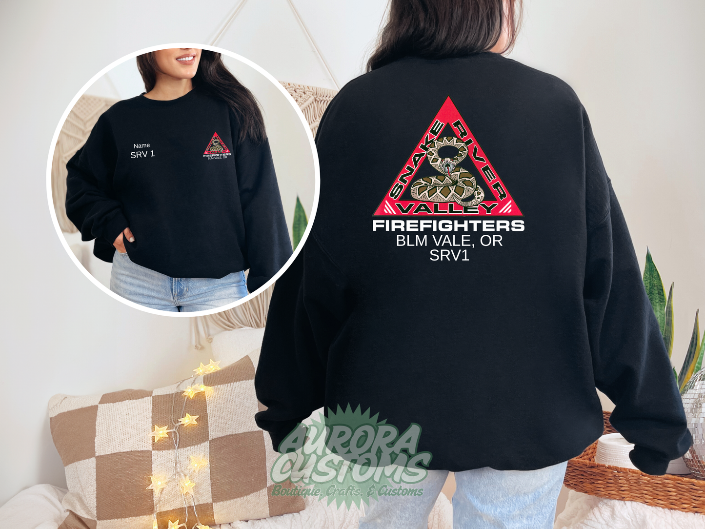 SRV 1 black Crewneck