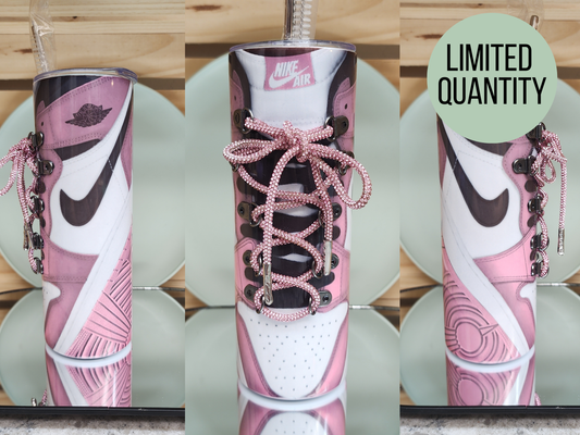 Pink Air Force Shoe String Tumbler