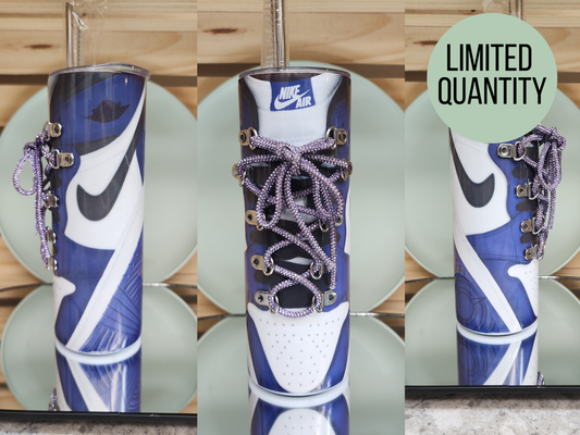 Purple Air Force Shoe String Tumbler