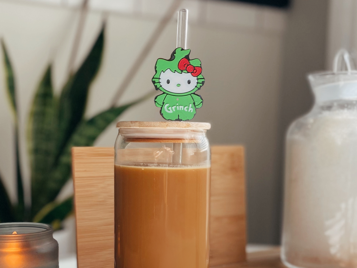 Hello Grinch Straw Topper