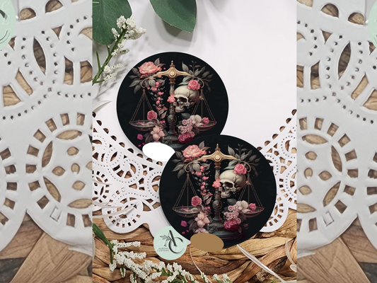 Black Scull Car Coasters