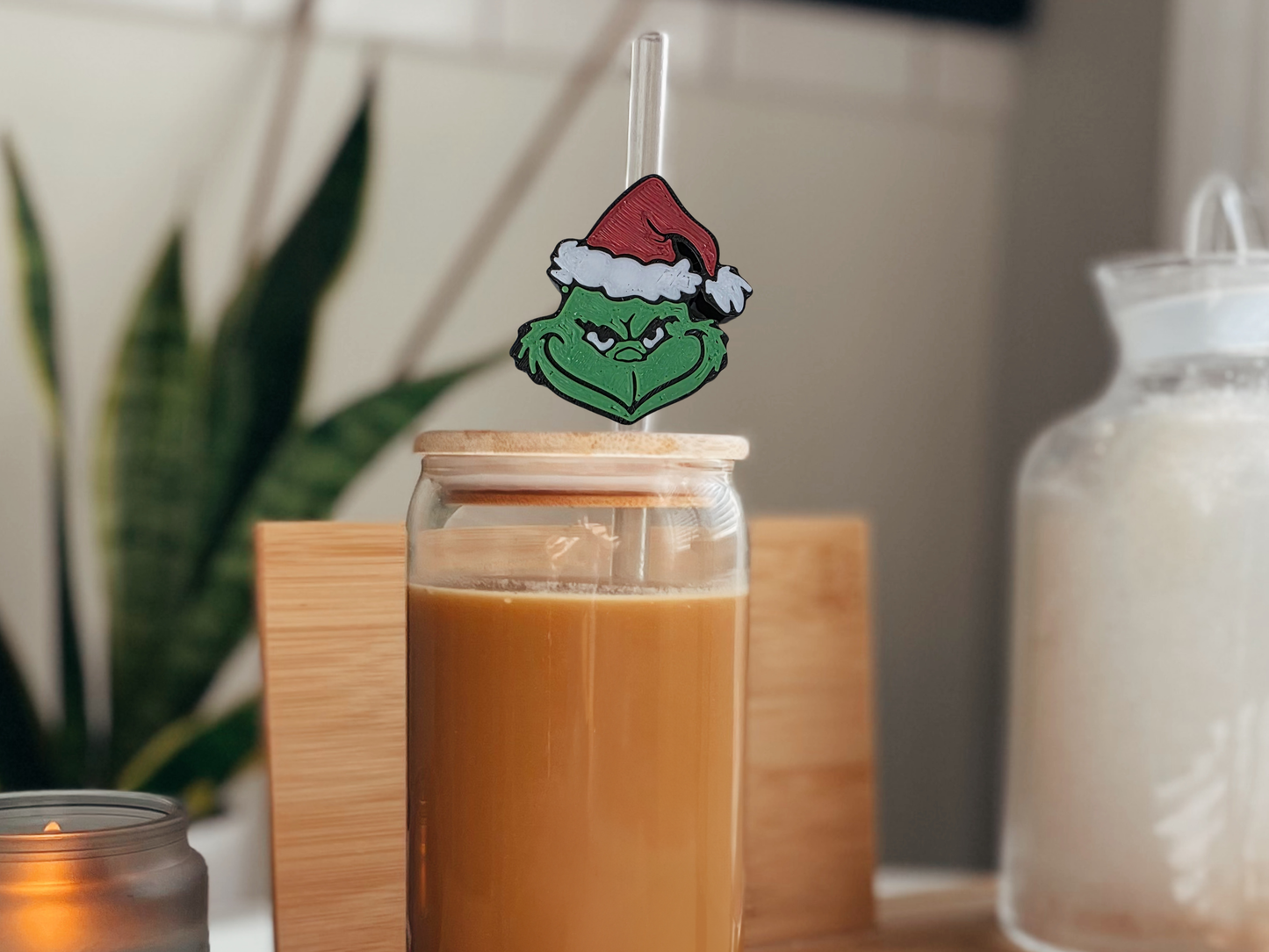 Grinchy Straw Topper