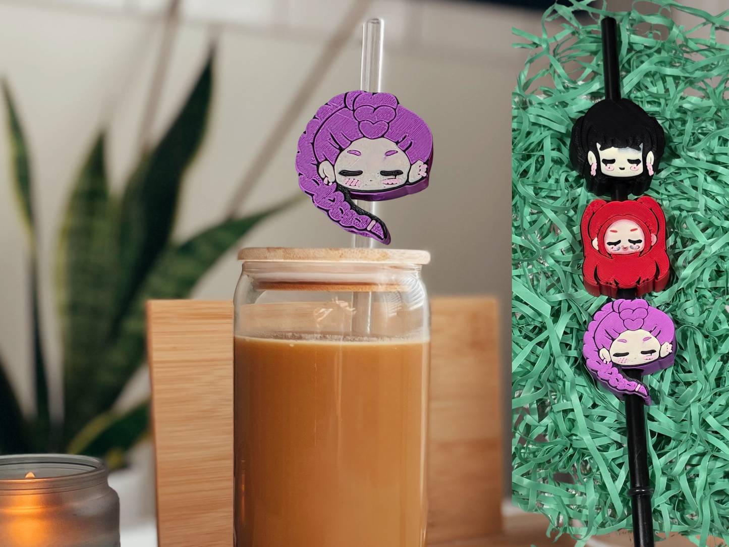 Kpop Trio Straw Toppers