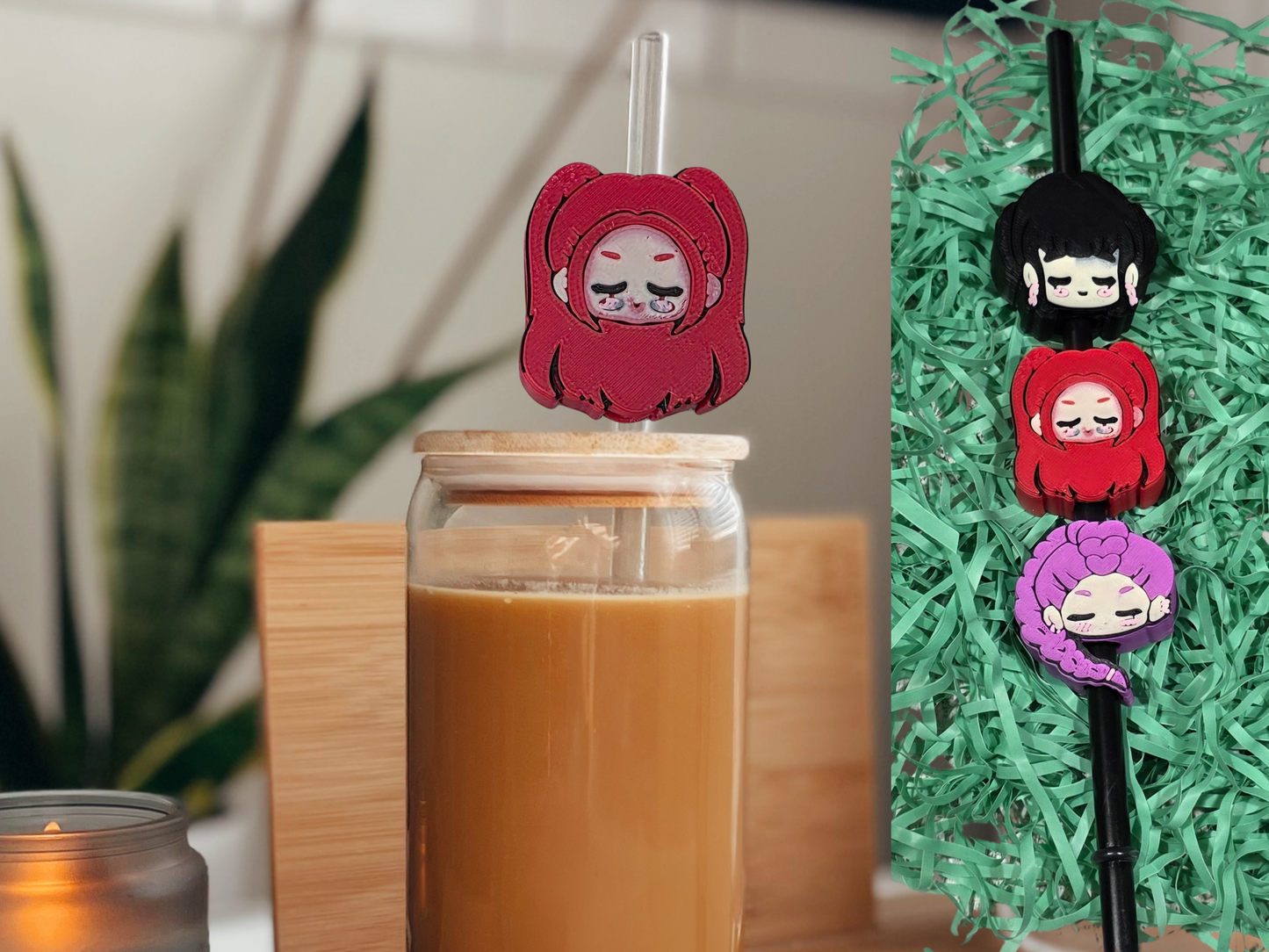 Kpop Trio Straw Toppers