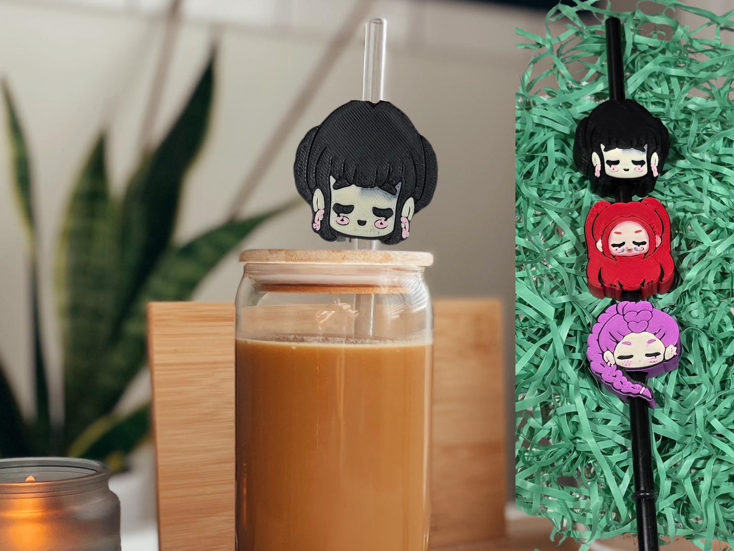 Kpop Trio Straw Toppers