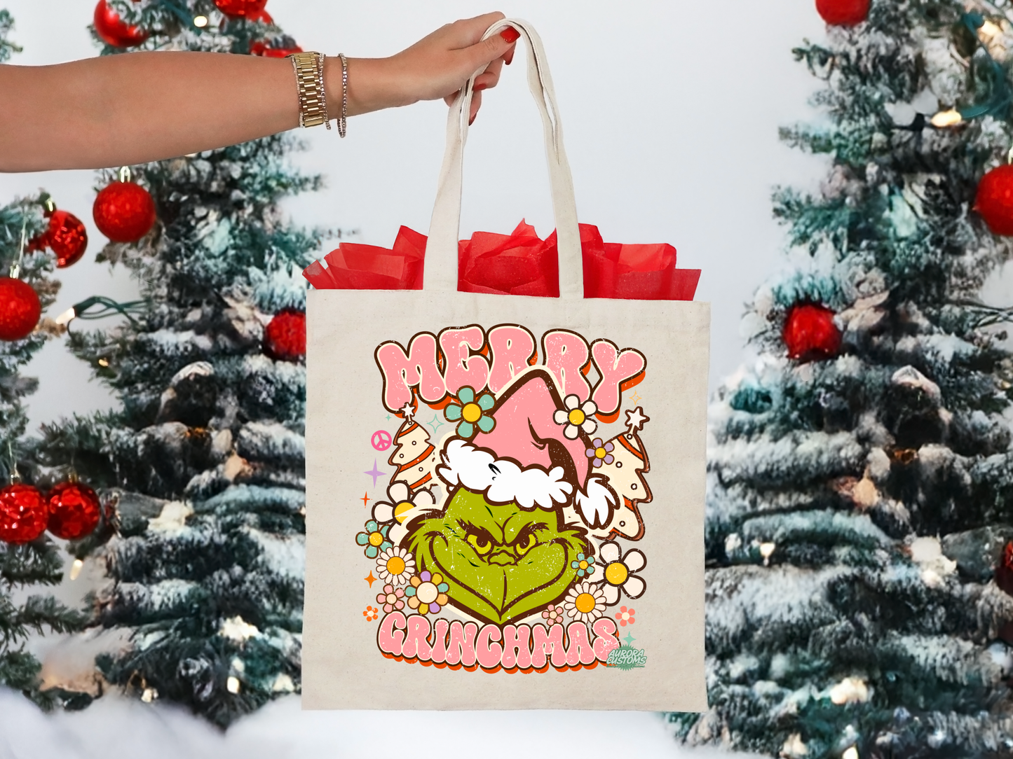 Merry Grinchmas Tote Bag