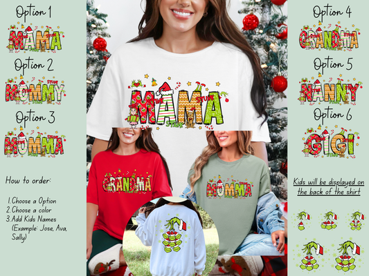 Mama/Grandma Grinch T-Shirt's