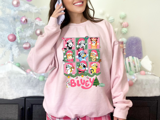 Bluey Christmas Crewneck Sweatshirt