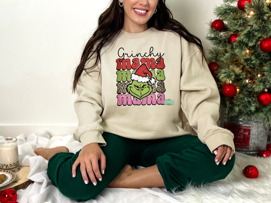 Grinchy Mama Crewneck Sweatshirt