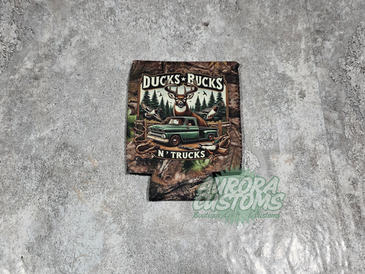 Ducks and Bucks Can (camo) Coozie