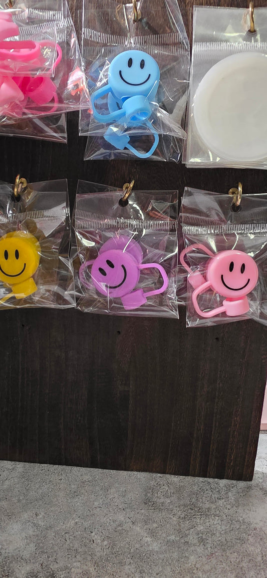 Smiley Face Straw Toppers