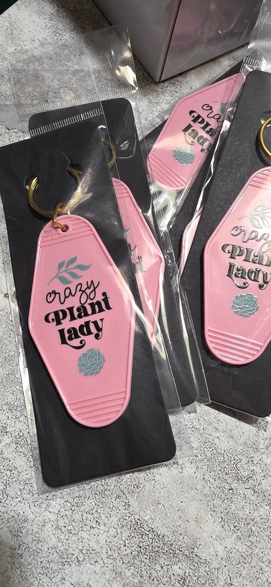 Plant Lady Motel Keychain