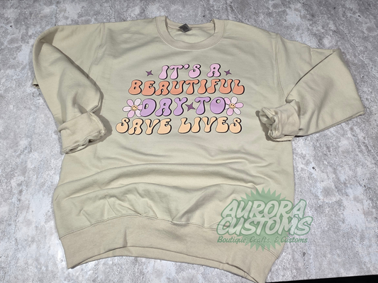 Saving Lives Crewneck Sweatshirt