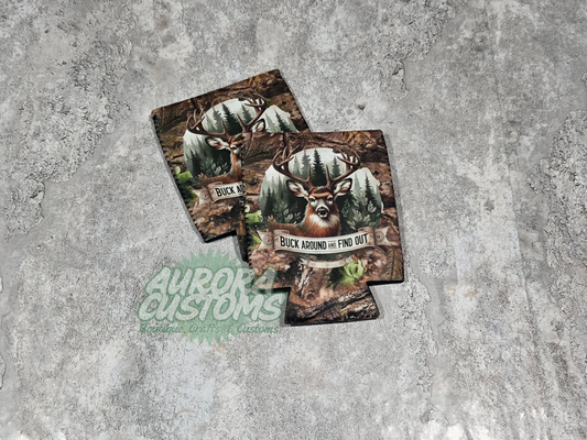 Buck Around Can Coozie